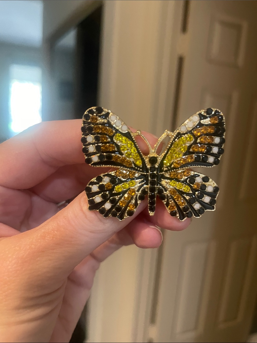 Black & Gold Butterfly Brooch